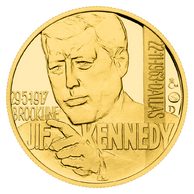 Zlatý dukát Kult osobnosti - J. F. Kennedy  proof (ČM 2024) 