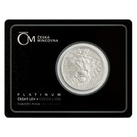 Platinová 1oz investiční mince Český lev standard (ČM 2024) 