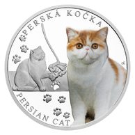 Stříbrná mince Plemena koček - Perská kočka  proof (ČM 2024)