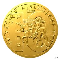 Sada zlatých dukátů sv. Václava se zlatým certifikátem  proof (ČM 2024)