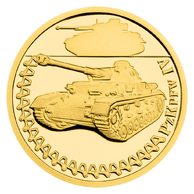 Zlatá mince Obrněná technika - PzKpfw IV proof (ČM 2024)