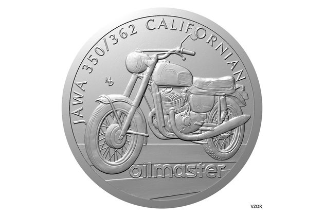 Stříbrná mince Na kolech -  Motocykl JAWA Californian  proof (ČM 2024) 