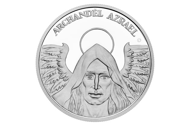 Stříbrná dvouuncová mince Archanděl Azrael proof (ČM 2024) 