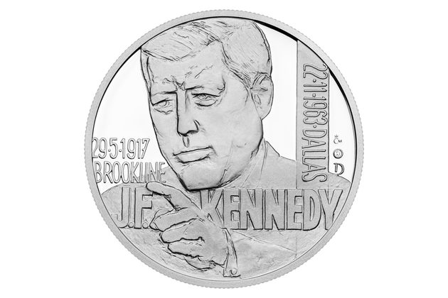 Stříbrná medaile Kult osobnosti -  J. F. Kennedy proof (ČM 2024) 