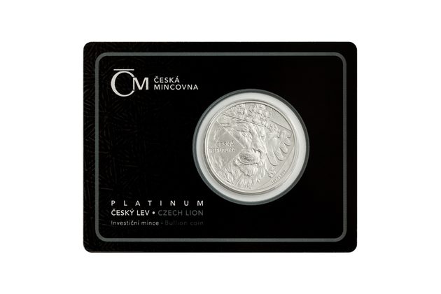 Platinová 1oz investiční mince Český lev standard (ČM 2024) 